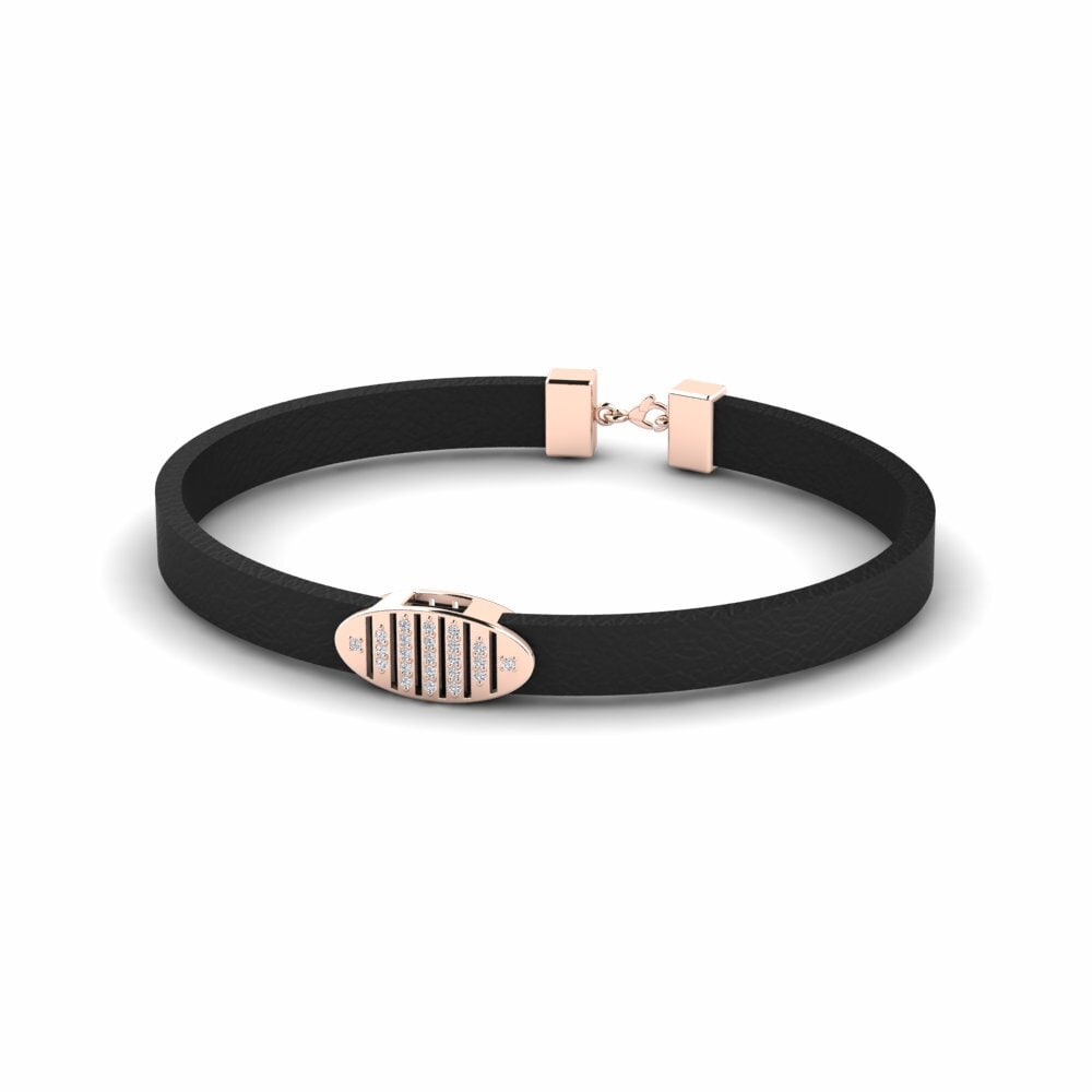 9ct Rose Gold Diamond Men's Bracelet Isaiah