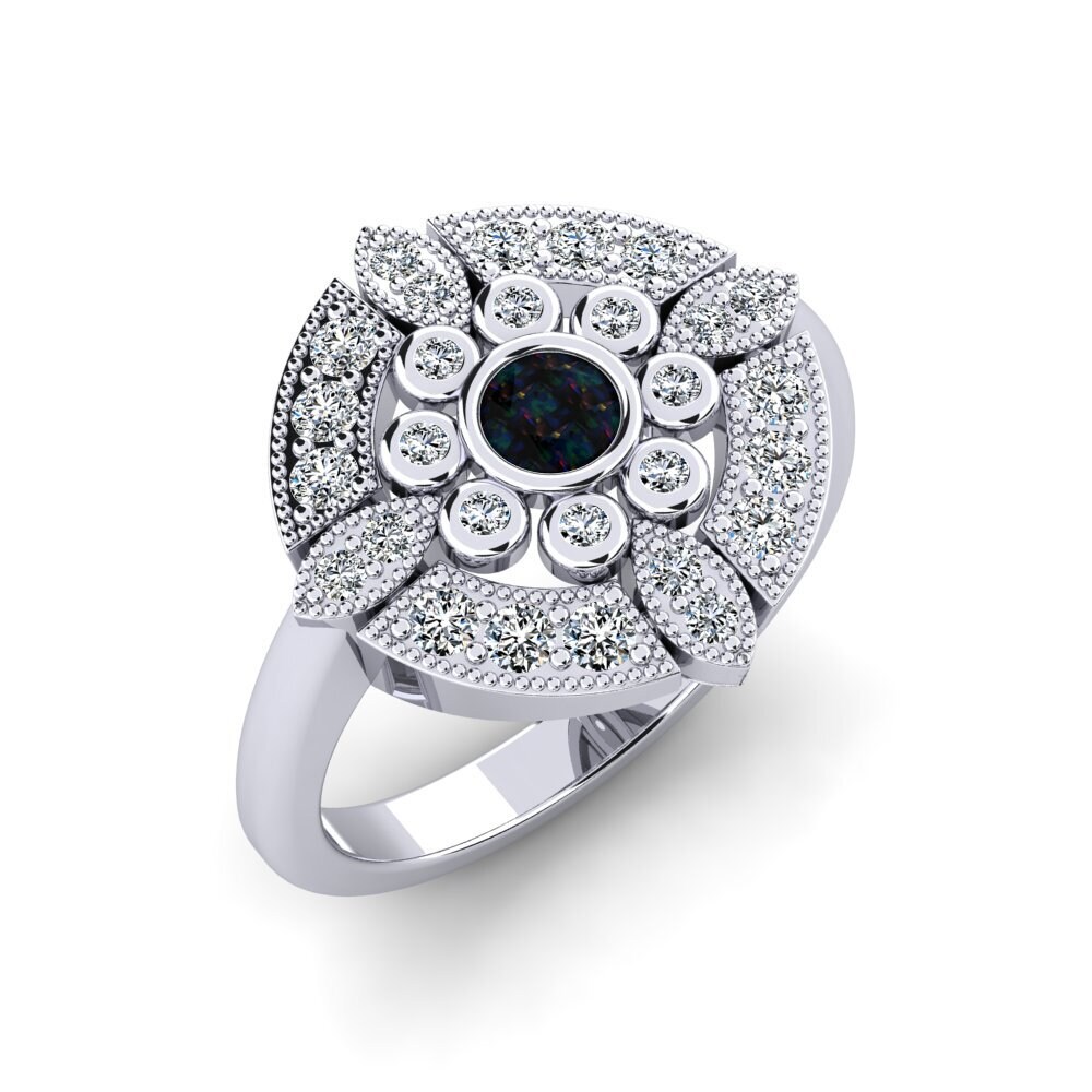 Black Opal Ring Ishime