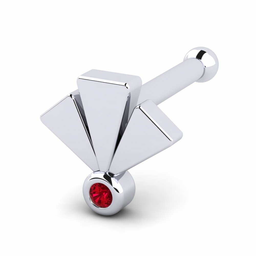 Red Zirconia Nose Pin Isla