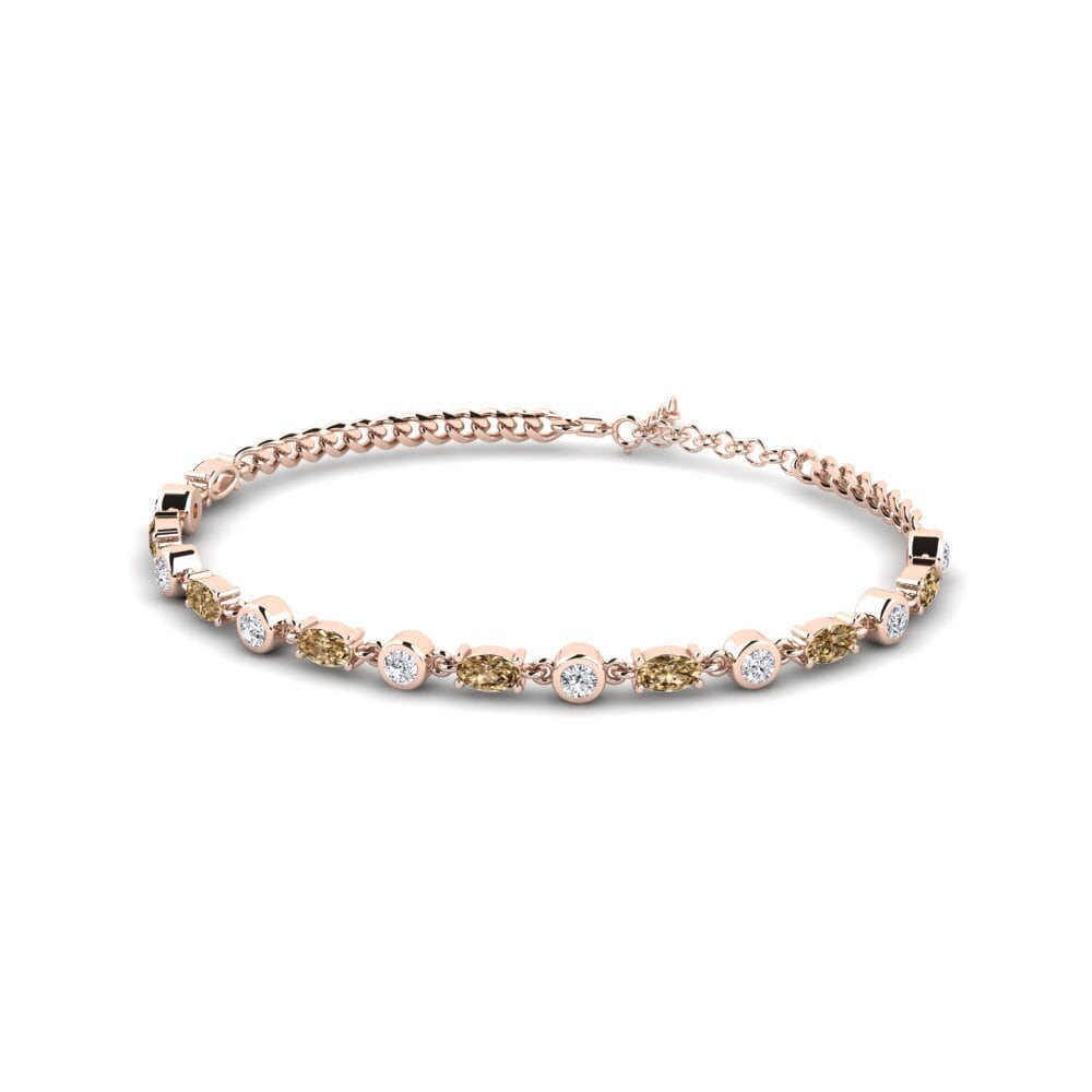Ovalado Diamante marrón Pulsera Issimi