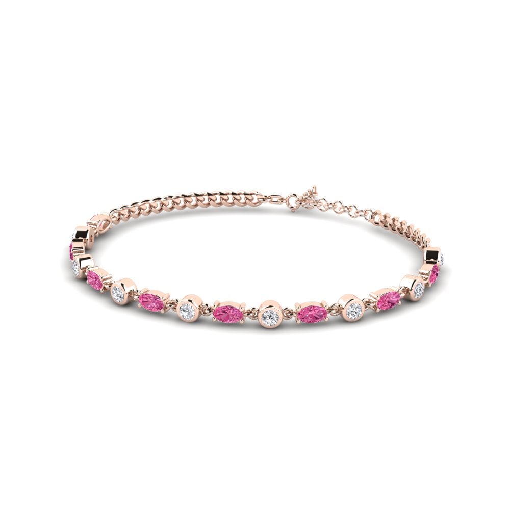 Oval Pink Tourmaline Women's Bracelet Issimi