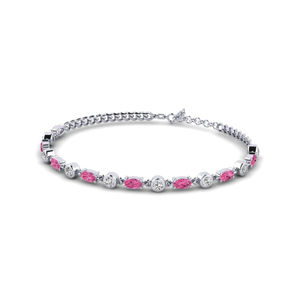 Paladio Turmalina rosa Pulsera de Mujer Issimi