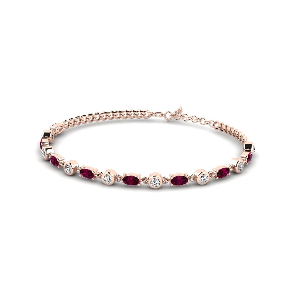 Oval Rhodolite Garnet Women's Bracelet Issimi