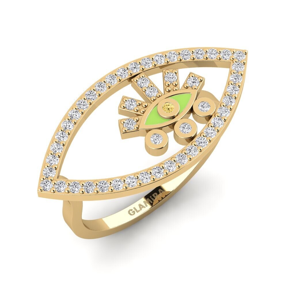 Diamante Amarillo Anillo Issos