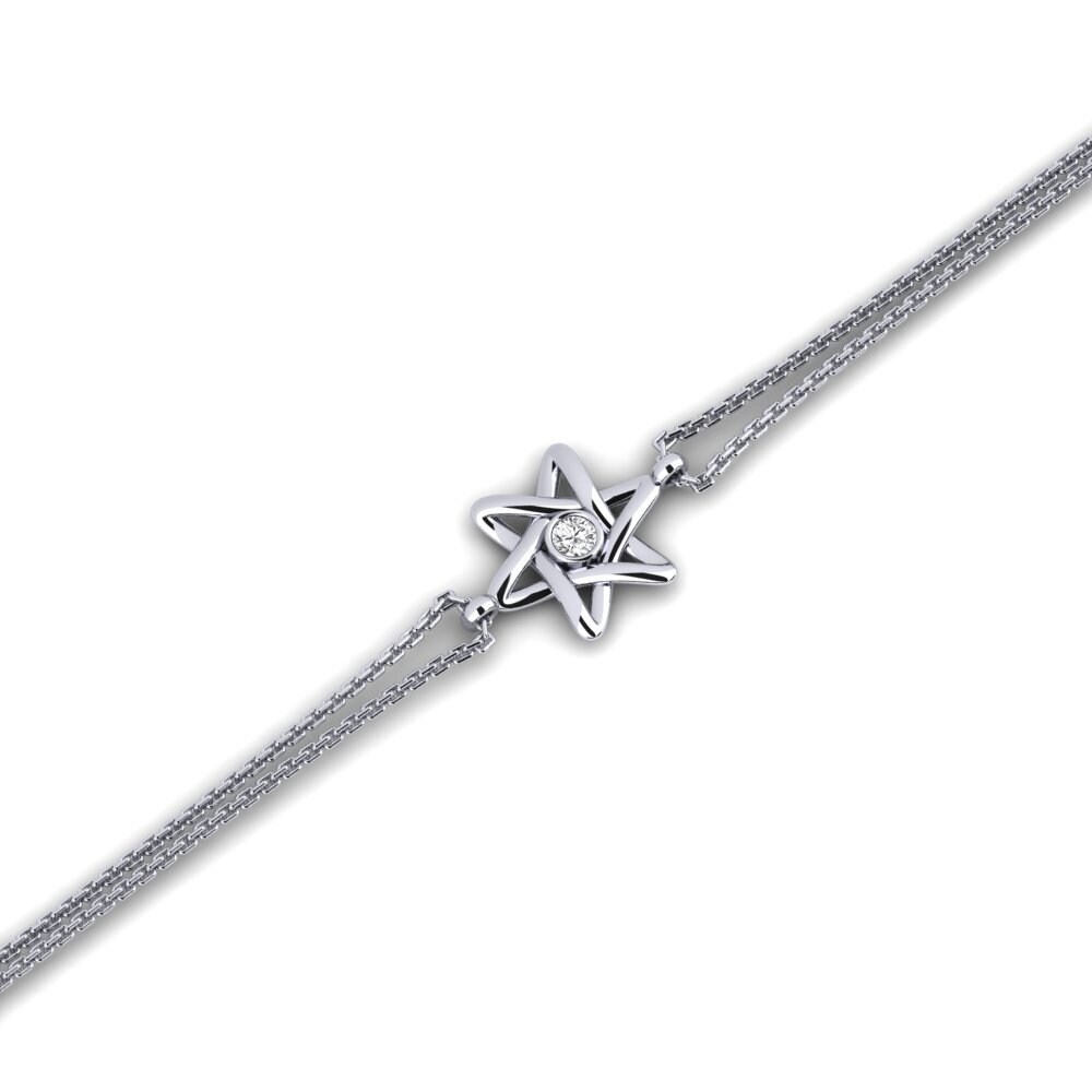 White Silver White sapphire Women's Bracelet Itnayaj