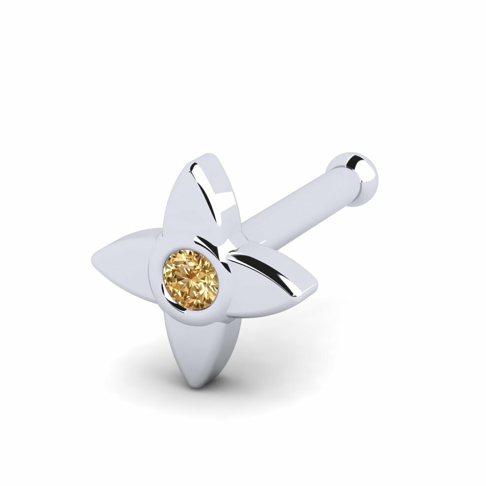 Bruine Diamant Neus Pin Ivoire