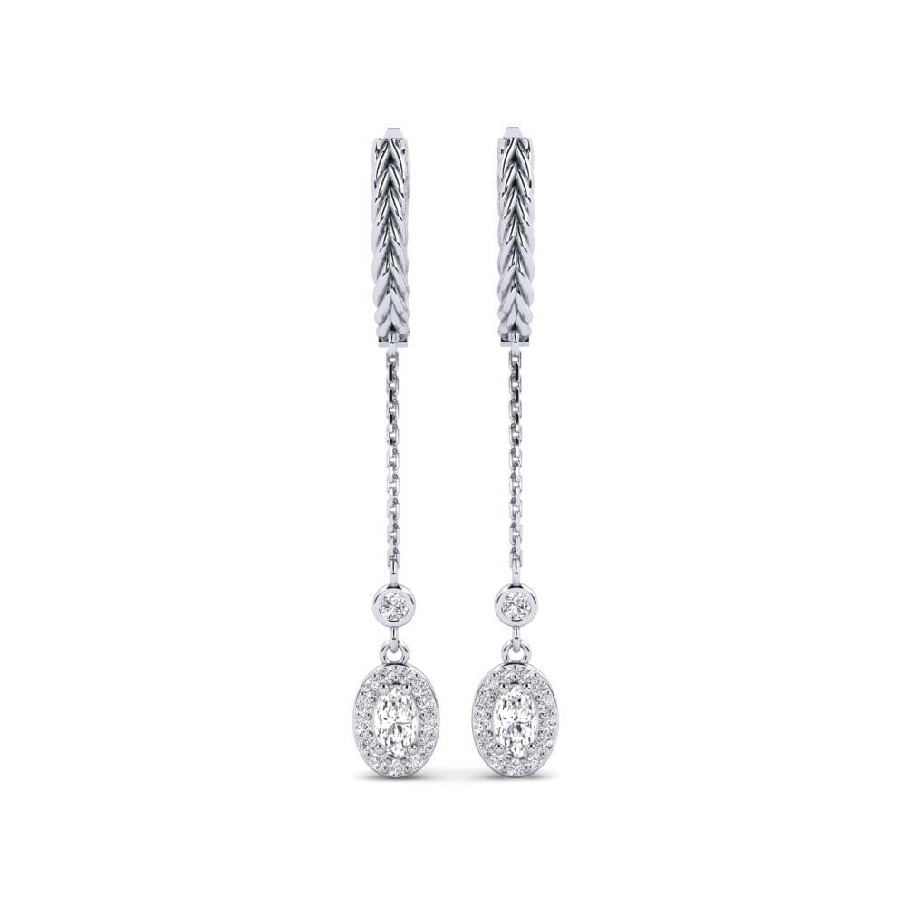 9k White Gold Women's Earring Ixabiso