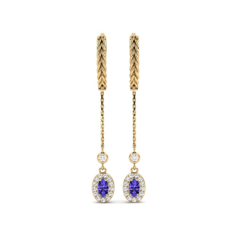 Oval Tanzanite Women's Earring Ixabiso