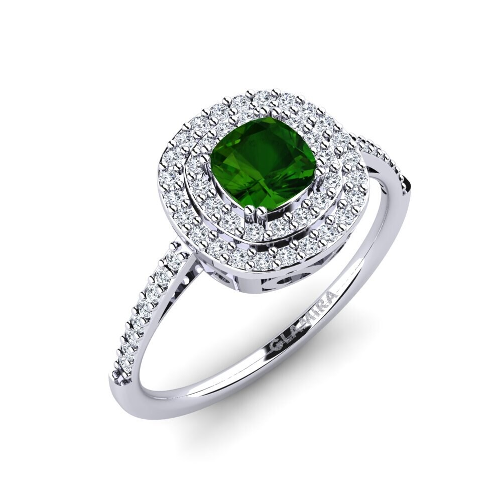 Green Tourmaline Engagement Ring Izamary