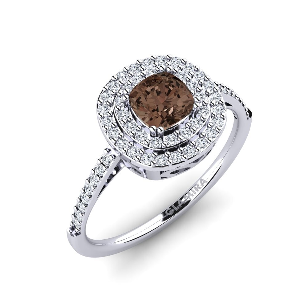 Smoky Quartz Engagement Ring Izamary