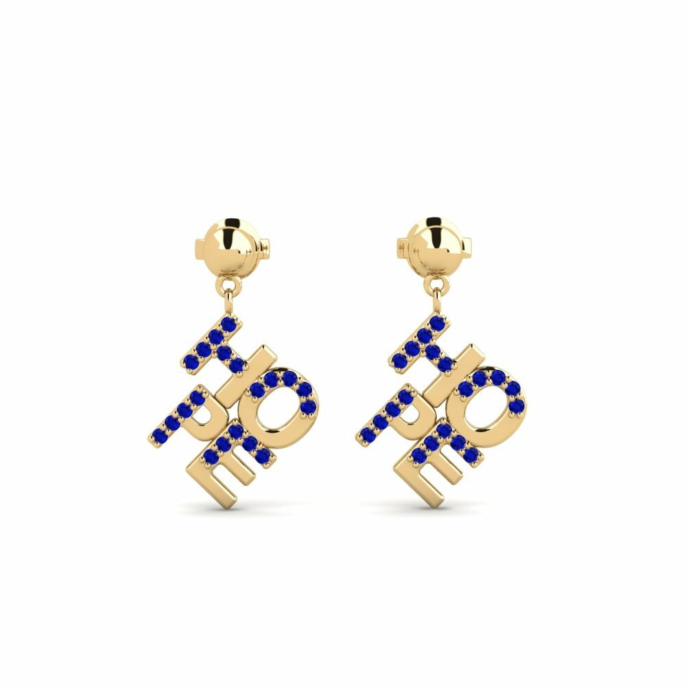 Saphir Boucle d'oreille femme Izon