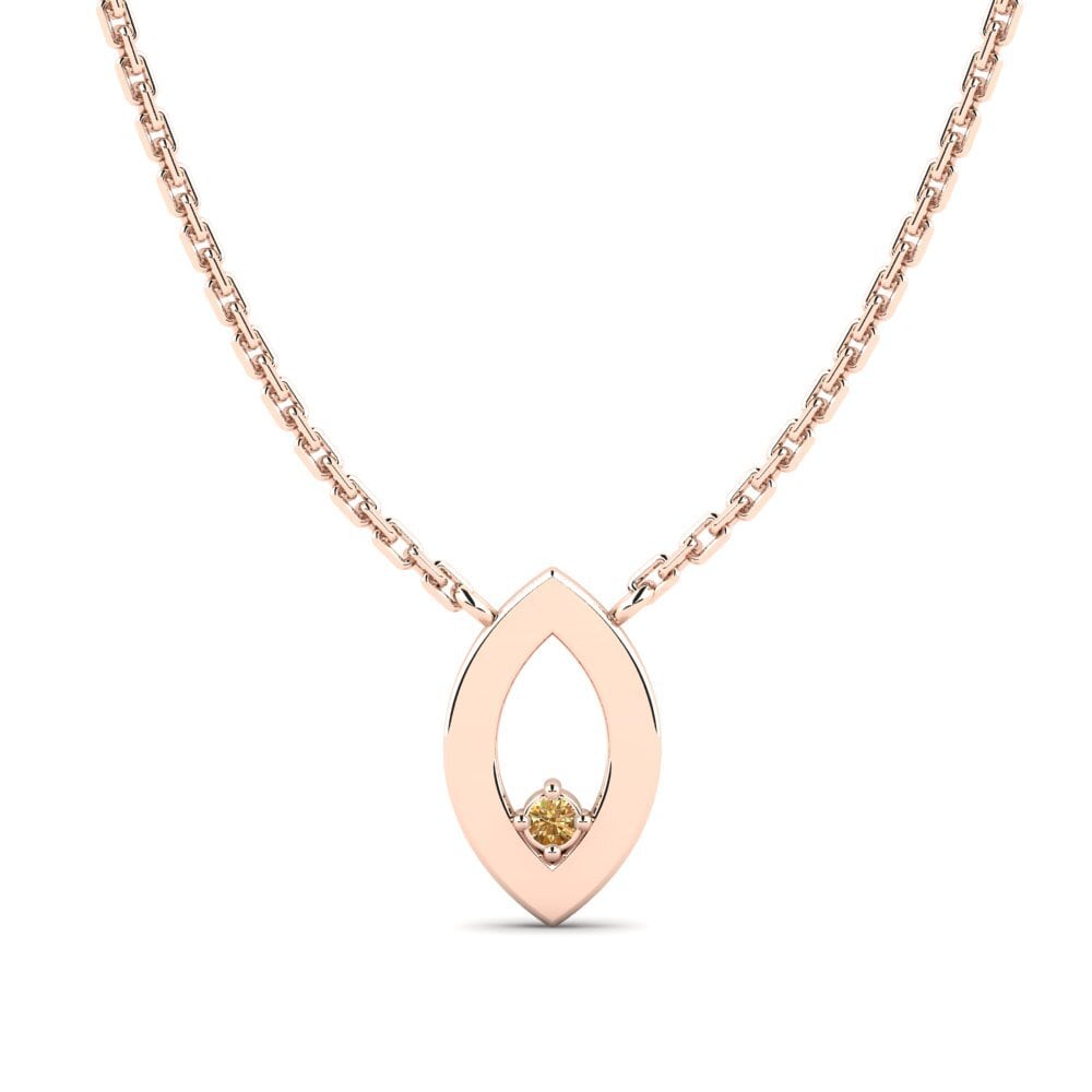 14ct Rose Gold Brown Diamond Necklace Jacaranda Daughter
