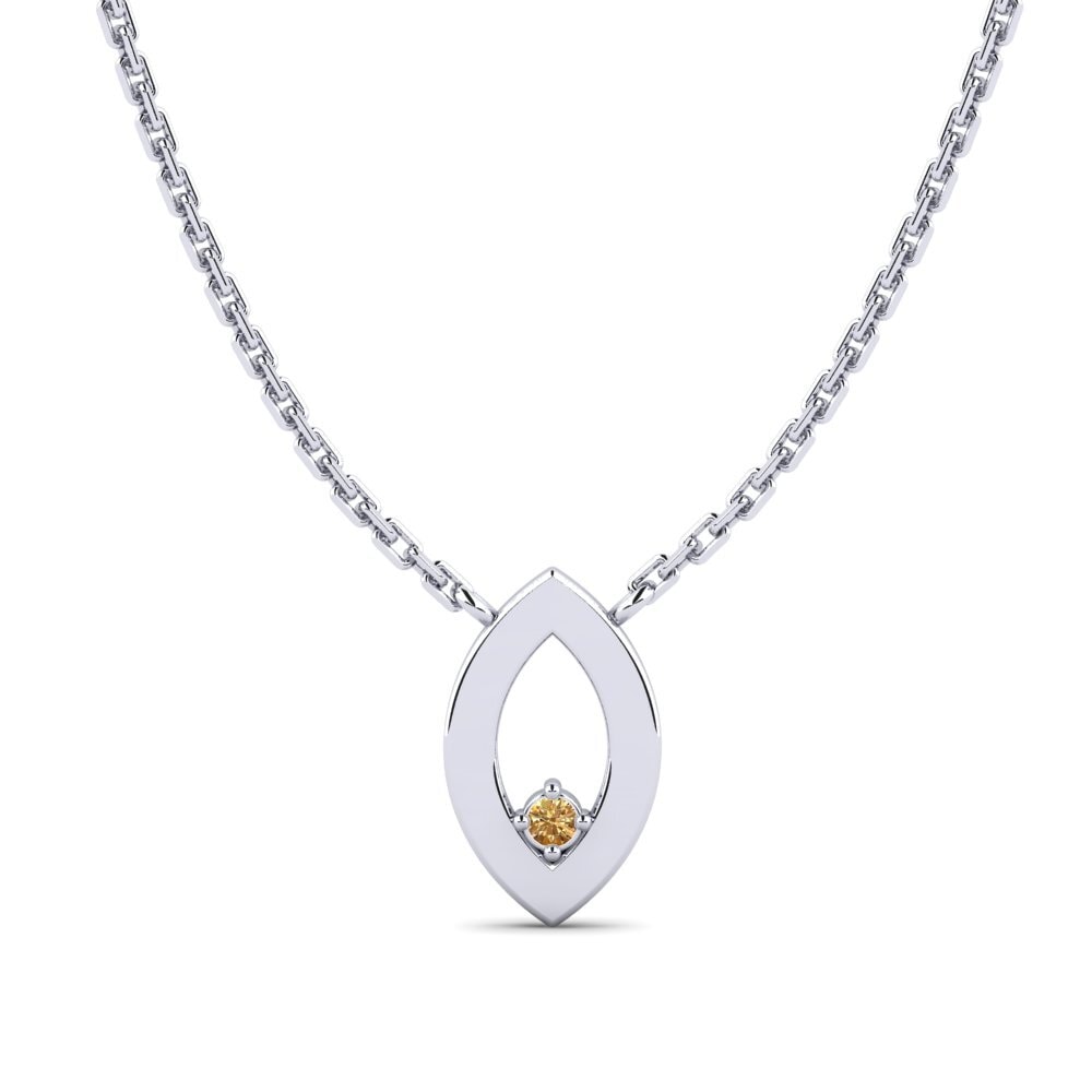 Plata 925 Diamante Marrón Collar Jacaranda Daughter