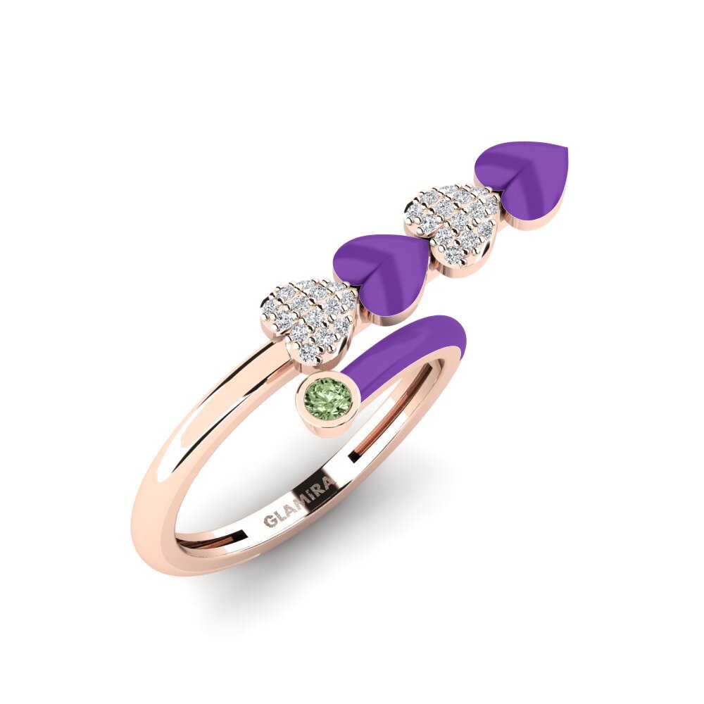 Diamante Verde Anillo Jacaylka
