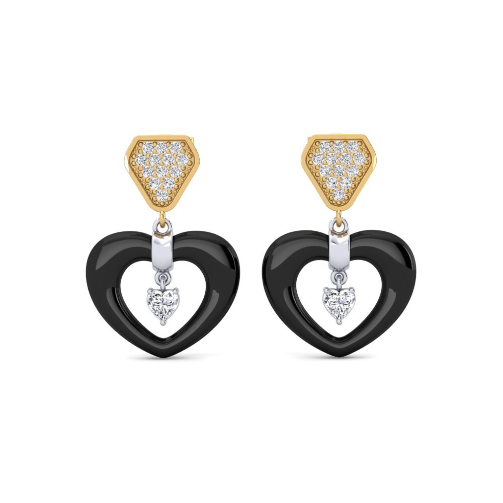 18ct Yellow & White Gold Lab Grown Diamond Women's Earring Jacque