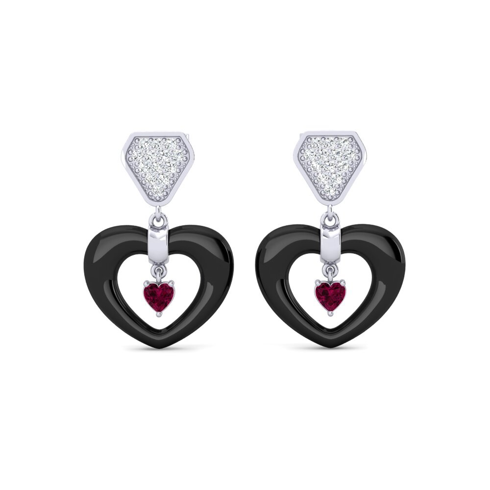 Heart Rhodolite Garnet Women's Earring Jacque
