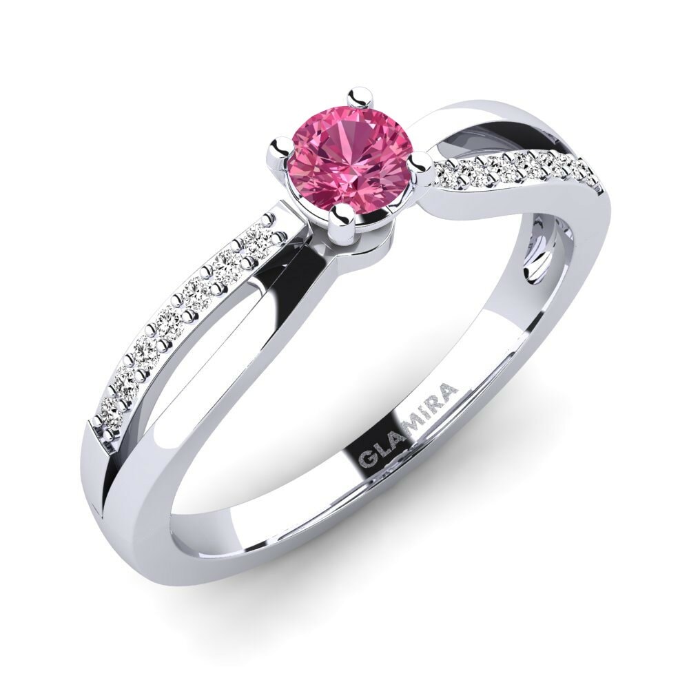 Pink Tourmaline Engagement Ring Jade