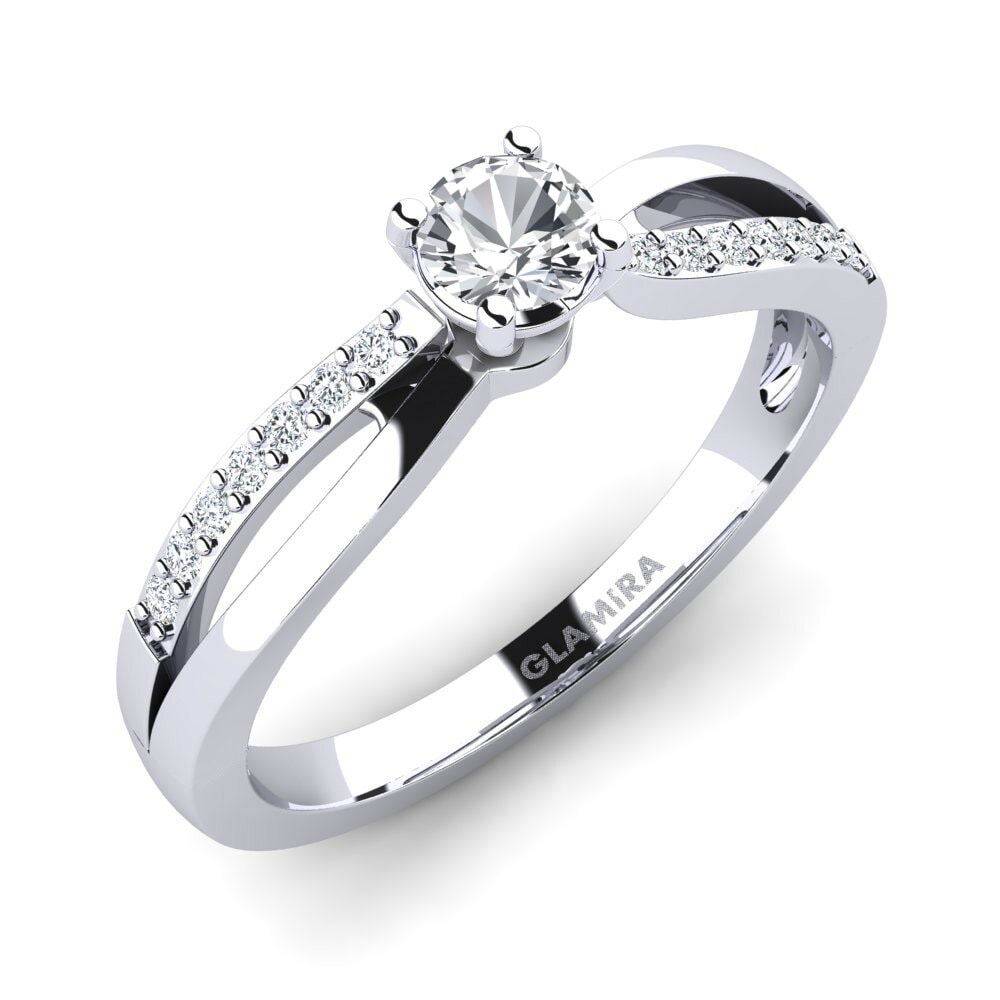 White jade cheap engagement rings