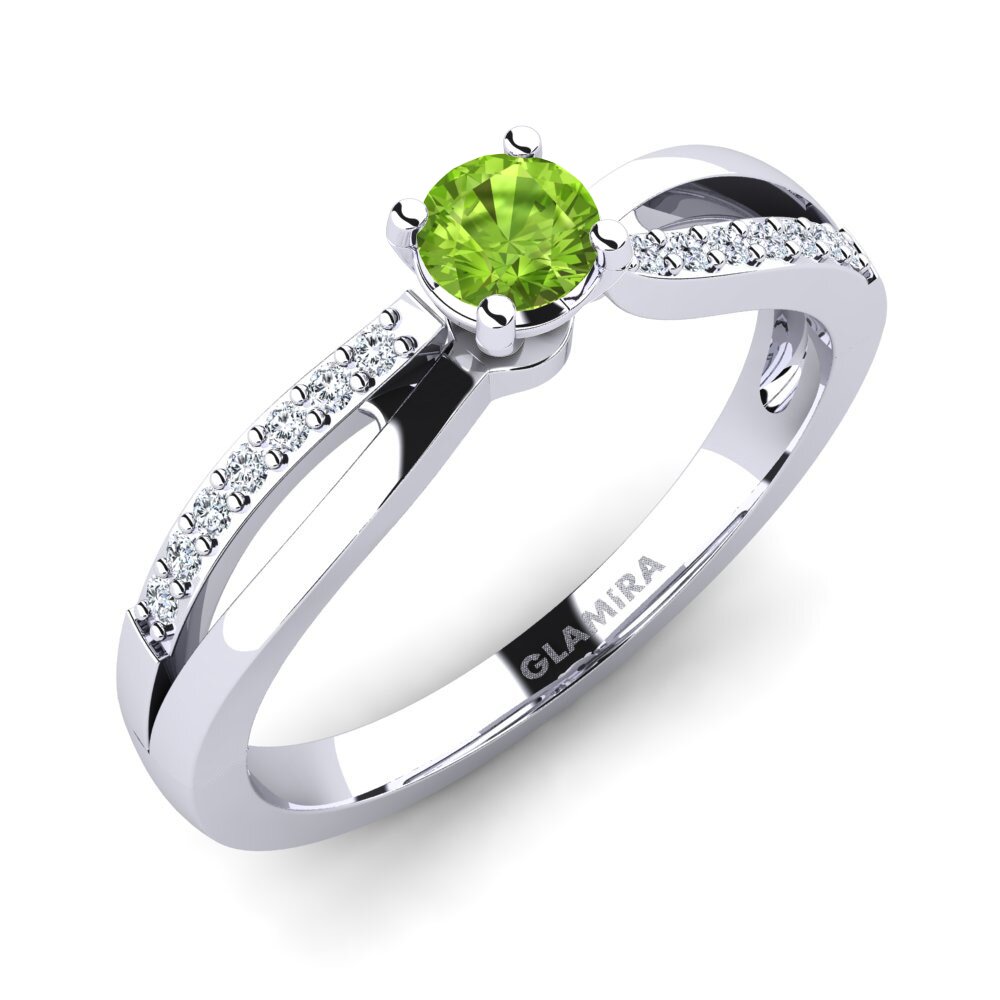Peridot Engagement Ring Jade