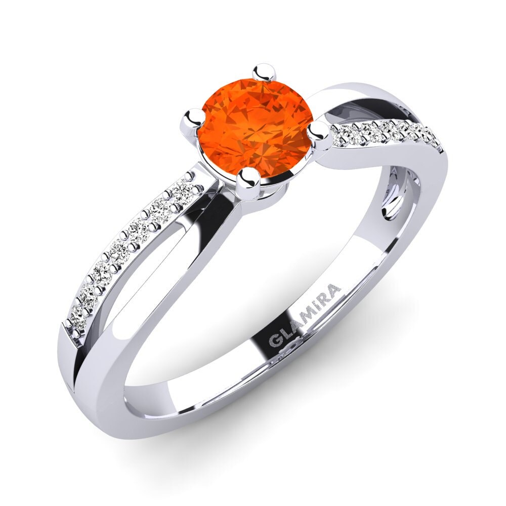 Fire-Opal Engagement Ring Jade 0.5 crt