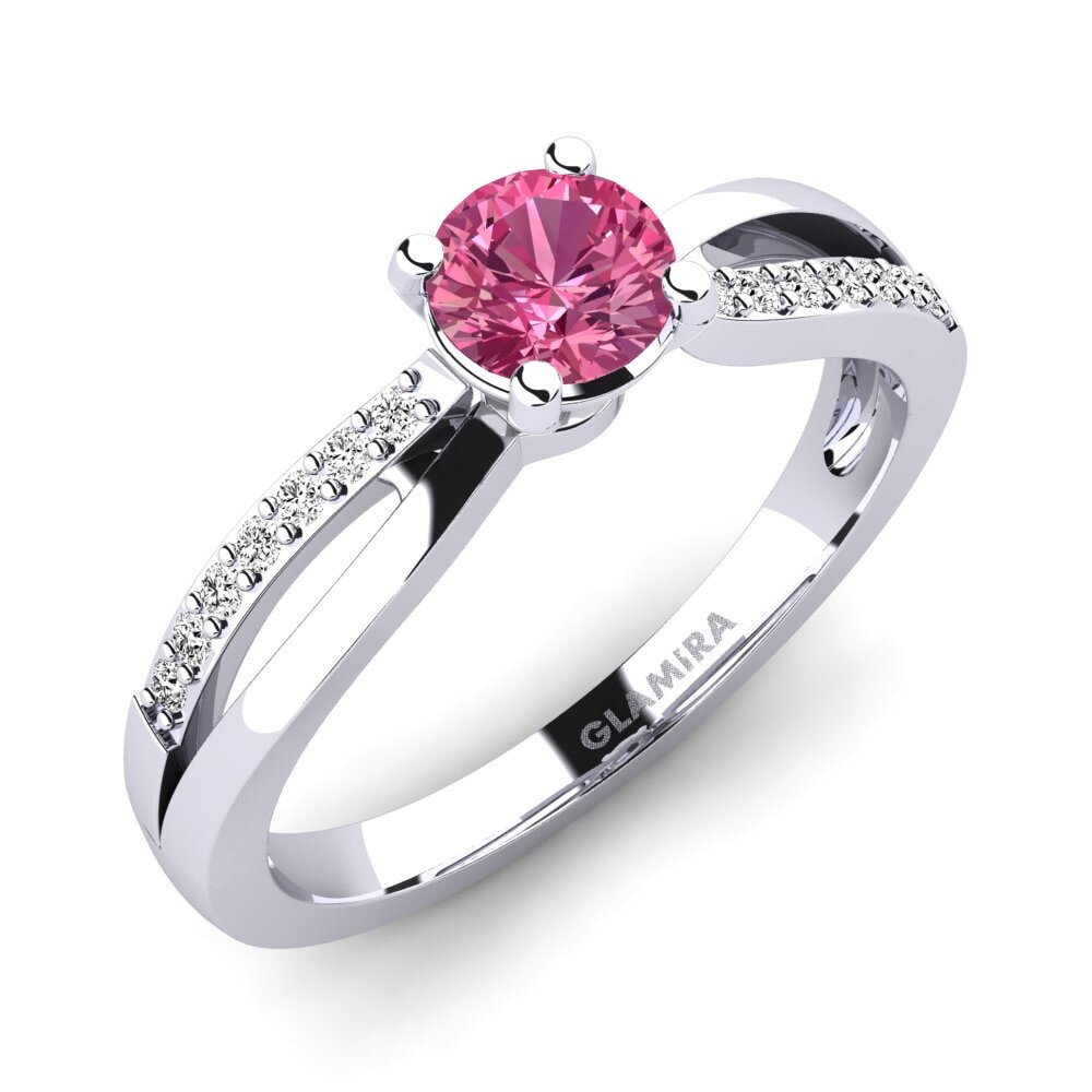 Pink Tourmaline Engagement Ring Jade 0.5 crt