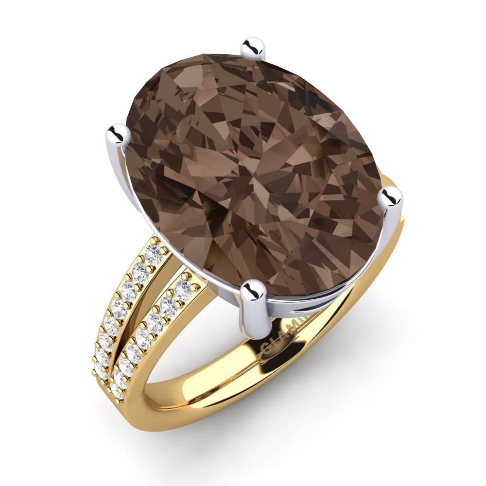 14ct Yellow / White Gold Ring Jadora