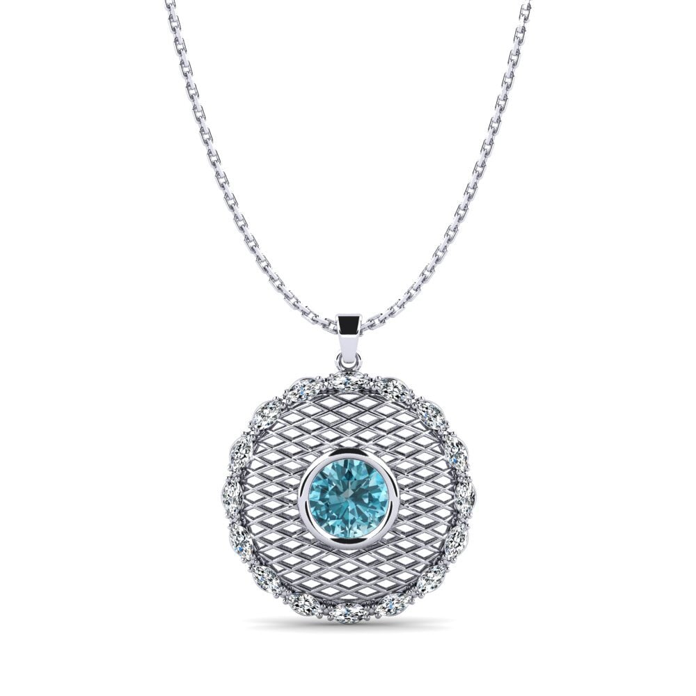 Blue Zircon Women's Pendant Jaffna