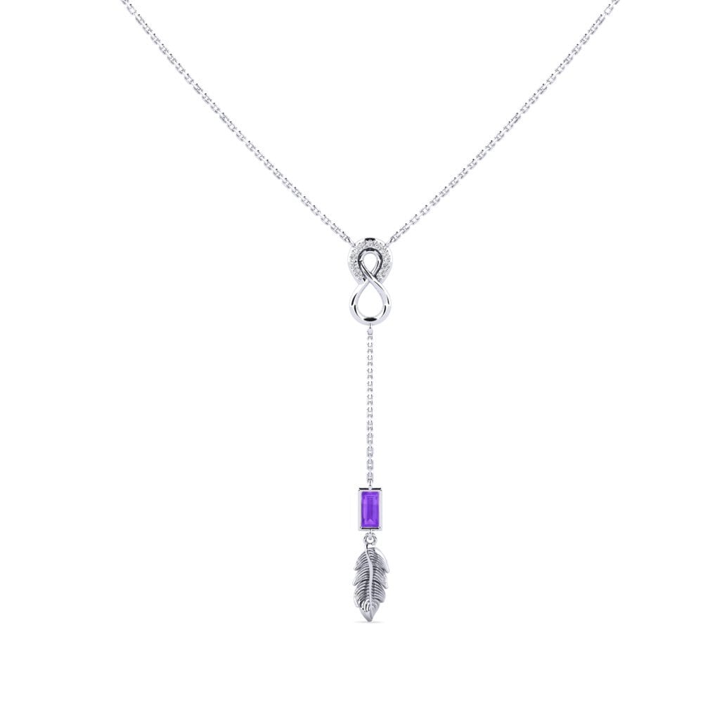 950 Palladium Amethyst Women's Necklace Jaihate