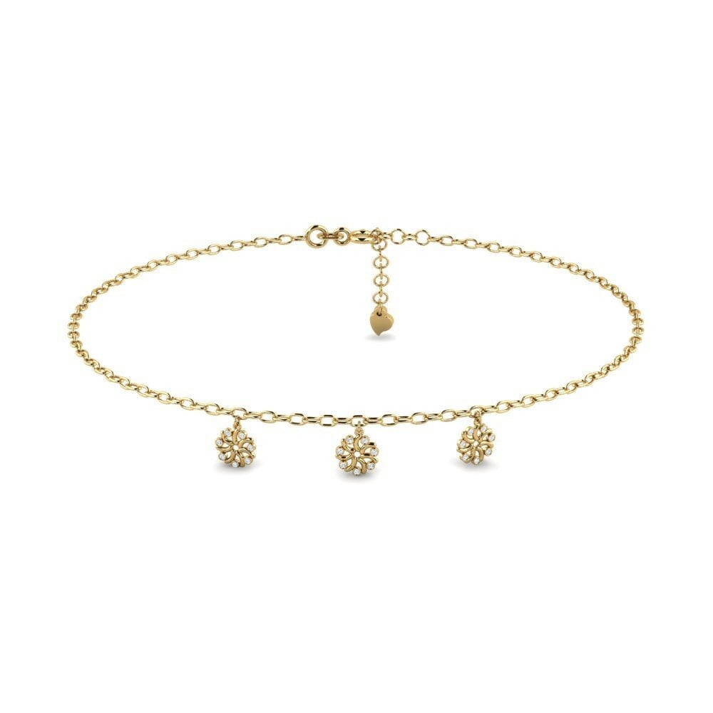 Or Jaune 18k Chaîne cheville femme Jaishree