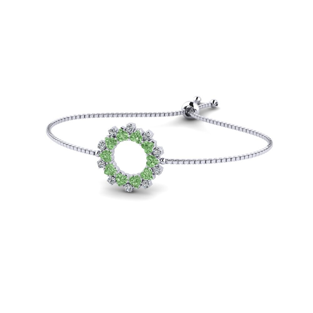 Paladio Diamante Verde Pulsera de Mujer Jakes