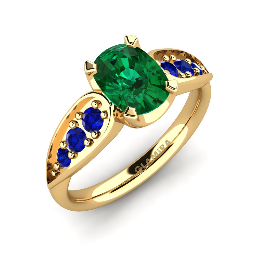 Emerald (Lab Created) Engagement Ring Jaleissa