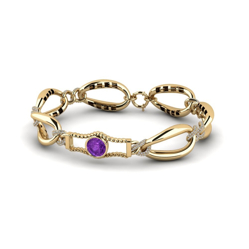 Round Amethyst Women's Bracelet Jali