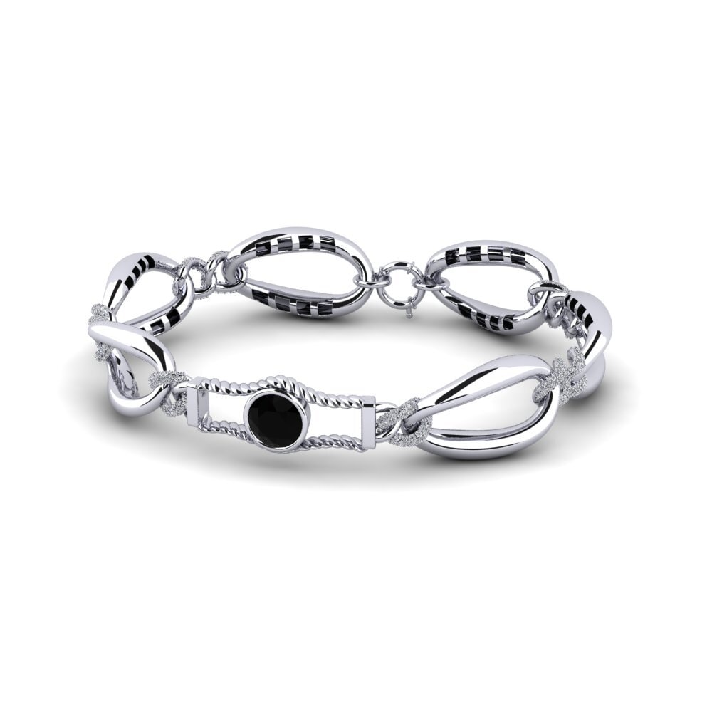 950 Palladium Black Diamond Women's Bracelet Jali