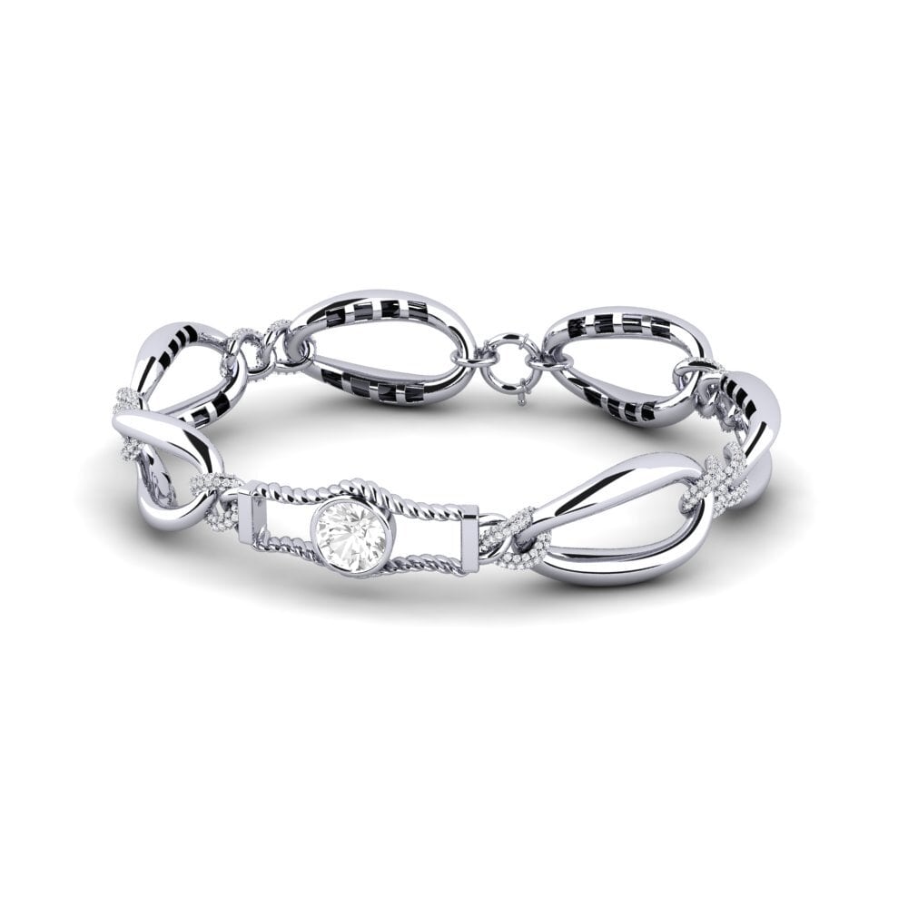 Paladio Zafiro blanco Pulsera de Mujer Jali