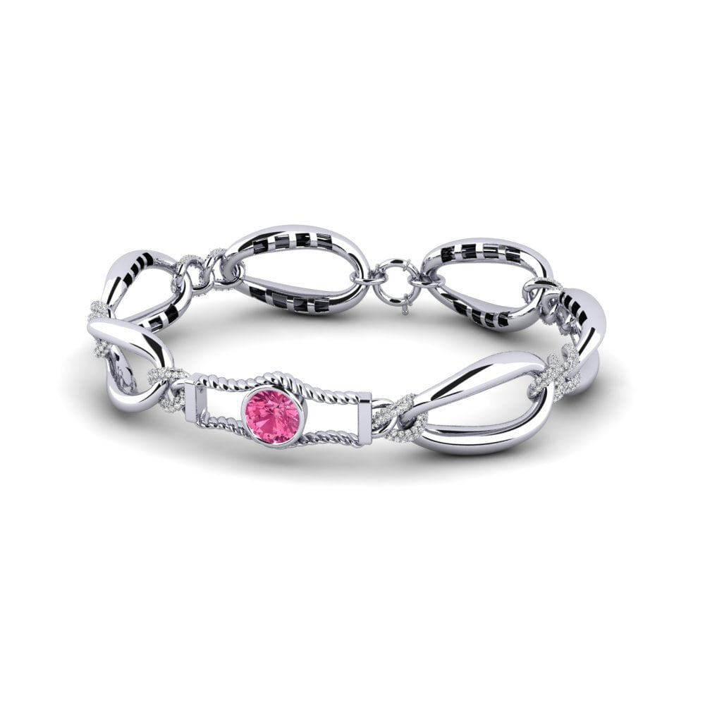 Paladio Turmalina rosa Pulsera de Mujer Jali