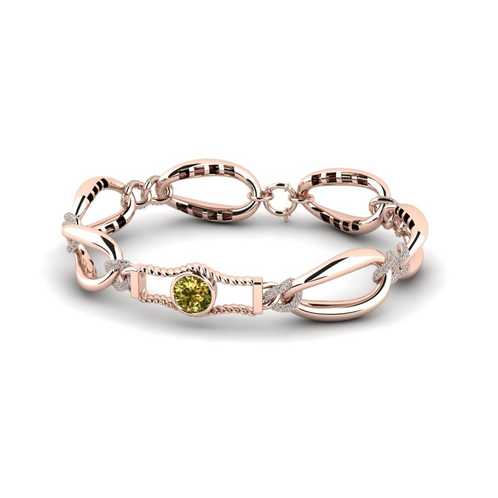9ct Rose Gold Sultan Stone Women's Bracelet Jali