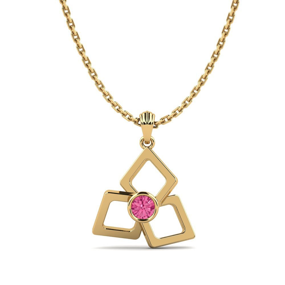 Pink Tourmaline Women's Pendant Jamaing