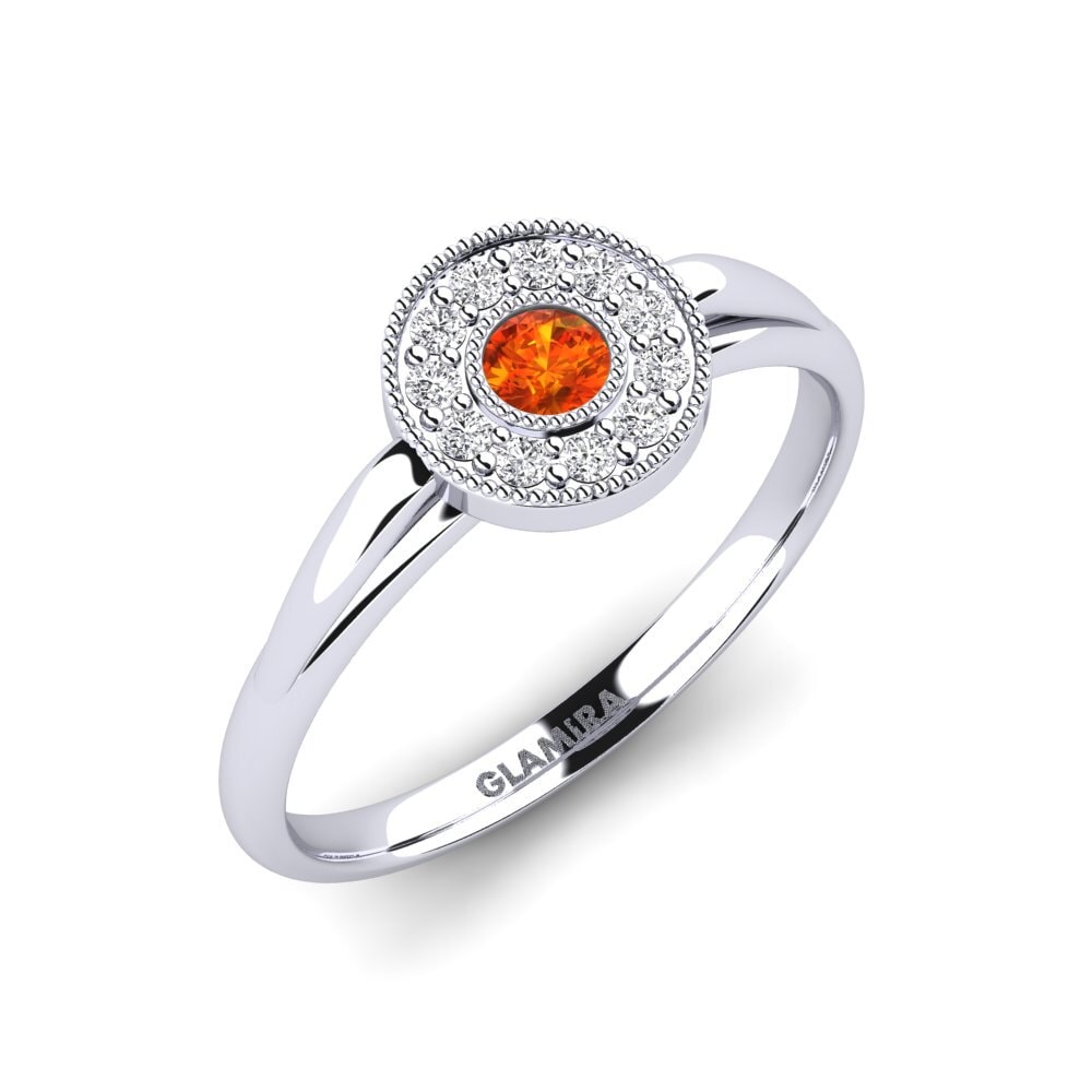 Zafiro Naranja Anillo de compromiso Jambo