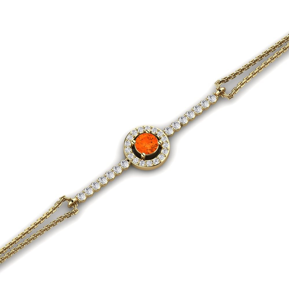 9ct Yellow Gold Fire Opal Women's Bracelet Jamey