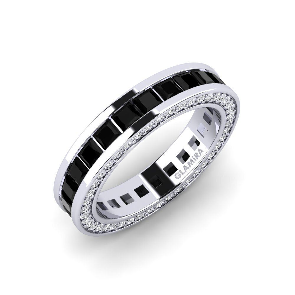 Platine 950 Onyx Noir Bague Jamie