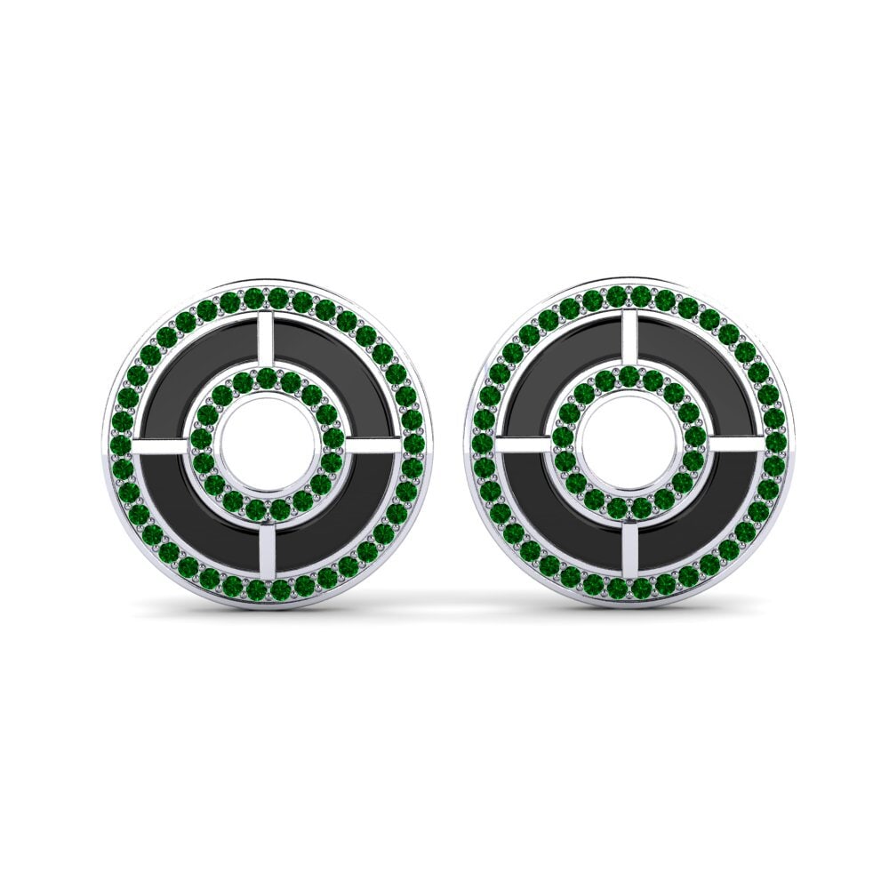 950 Platinum Green Zirconia Women's Earring Janay