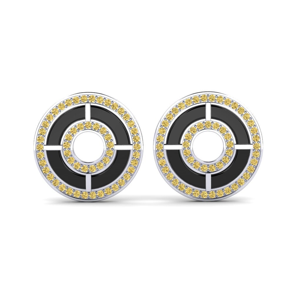 14ct White Gold Yellow Diamond Women's Earring Janay