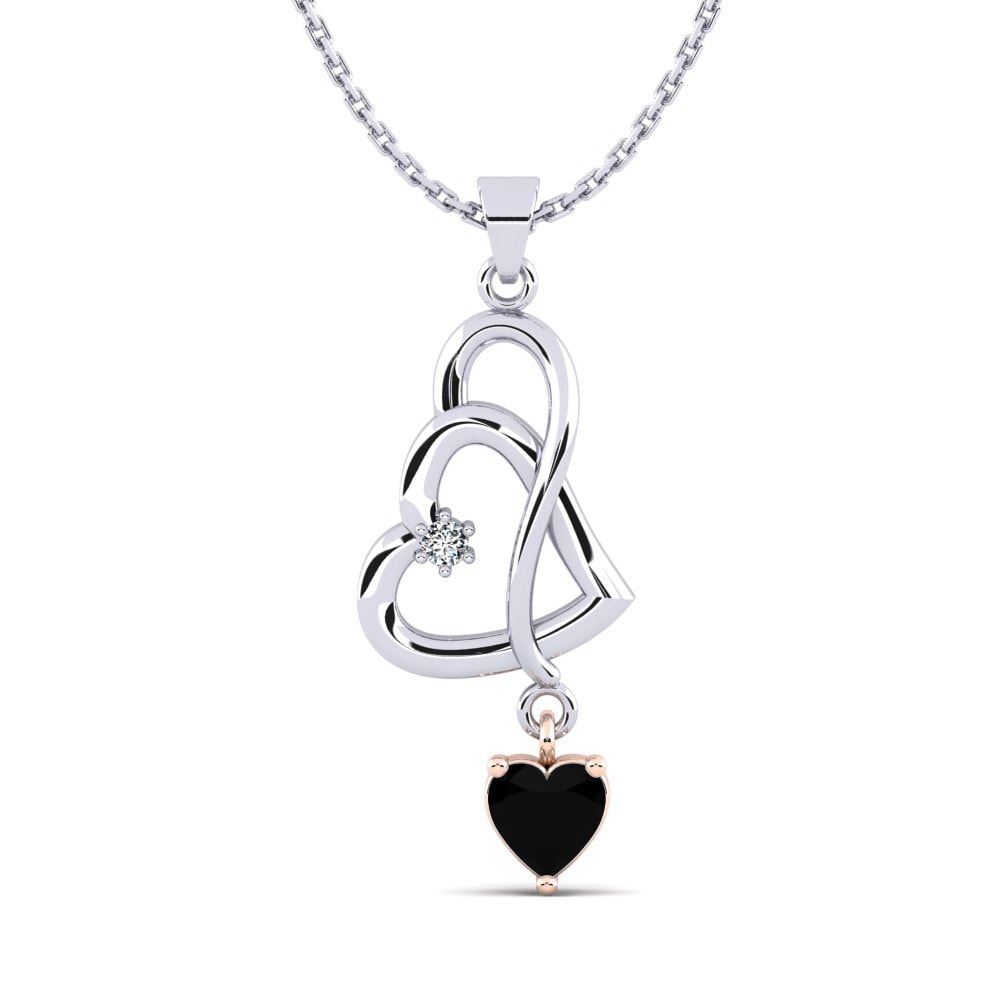 Heart Black Sapphire Women's Pendant Jandery