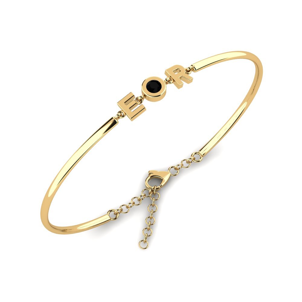 14ct Yellow Gold Black Sapphire Women's Bracelet Janeen