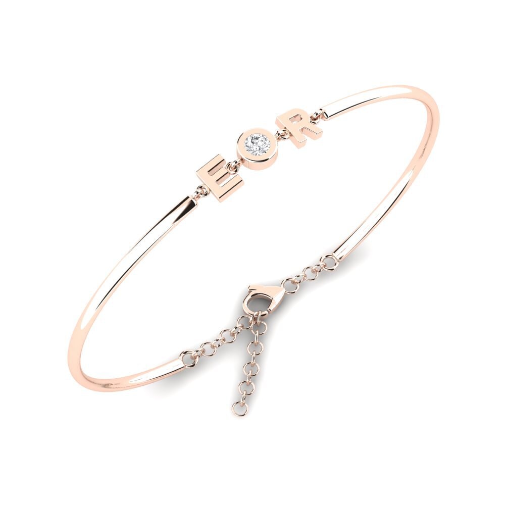 14ct Rose Gold White sapphire Women's Bracelet Janeen