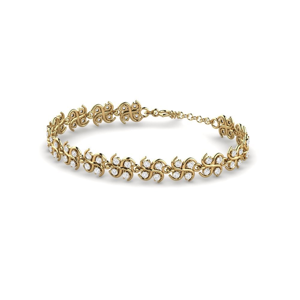 Zafiro blanco Pulsera de Mujer Janet