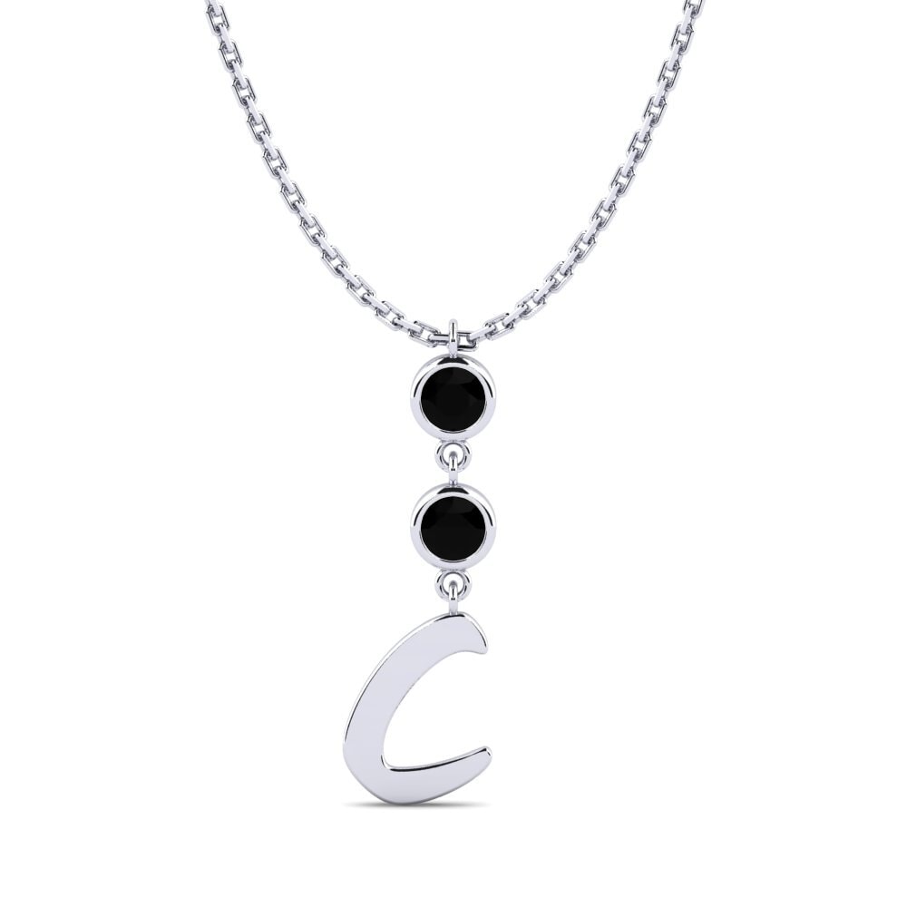 Schwarzer Saphir Damen halskette Janey C