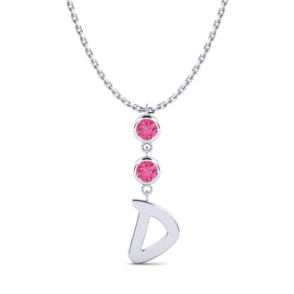 Rosa Turmalin Damen halskette Janey D