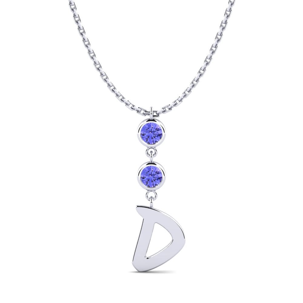 Rund Tansanit Damen halskette Janey D