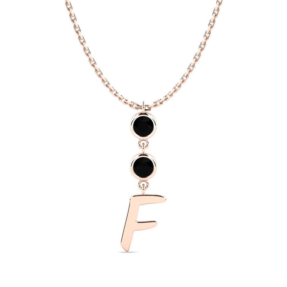 Schwarzer Diamant Damen halskette Janey F